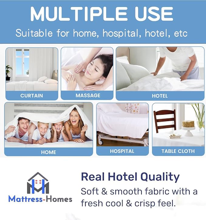 Mattress-Homes RV King Flat Sheets 100% Egyptian Cotton Top Sheet 1Pcs - Image 5