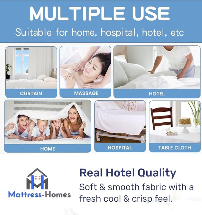 Mattress-Homes Twin-XL 100% Egyptian Cotton Top Sheet 1Pcs, Cool & Breathable - Image 5