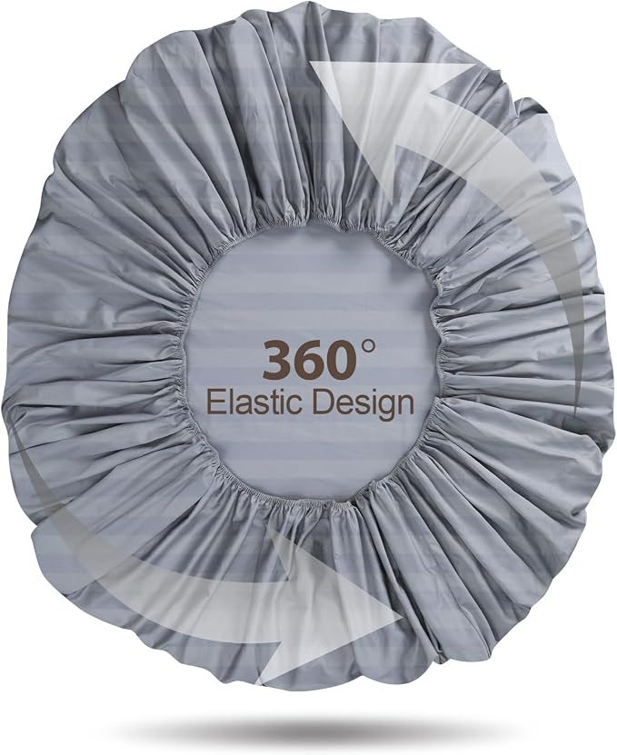 100% Egyptian Cotton Fitted Sheet Twin Size, 600 Thread Count, Single Fitted - Image 8