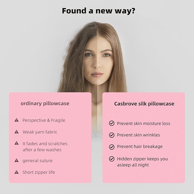 Silk Pillow Cases for Hair and Skin Mulberry Silk Pillowcase Soft Both Sided - Image 4