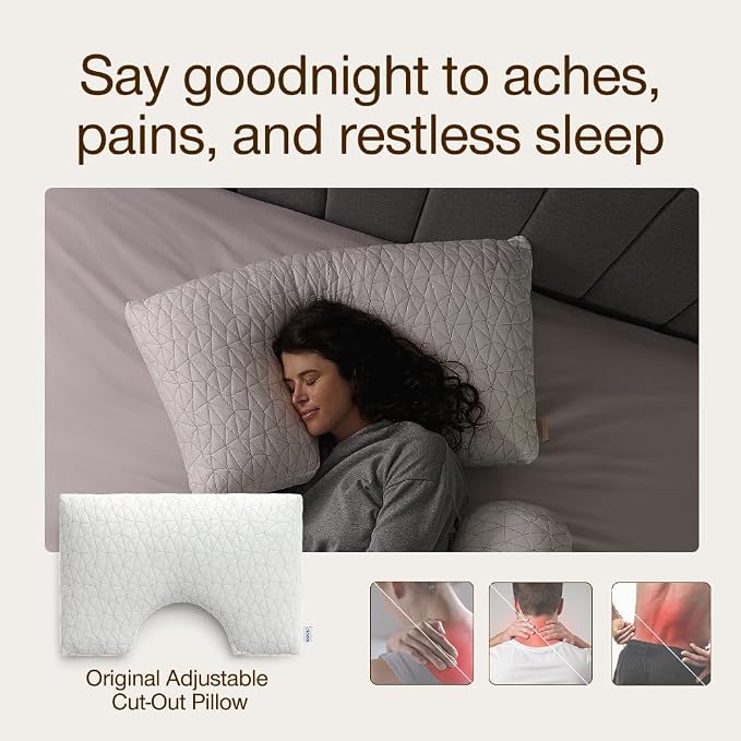 Coop Home Goods Original Cut-Out Adjustable Pillow, King Size Bed Pillows - Image 3