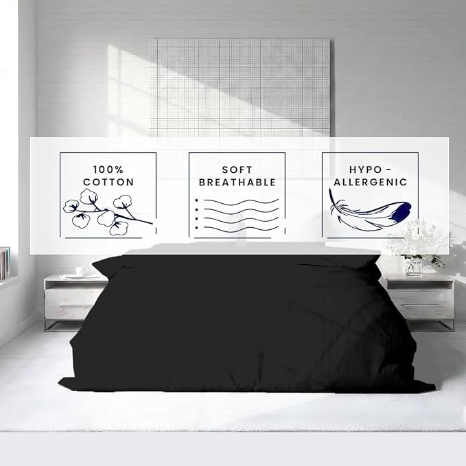 Kotton Culture 1 Pc Duvet Cover King Size-100% Egyptian Cotton 600 Thread Count - Image 5
