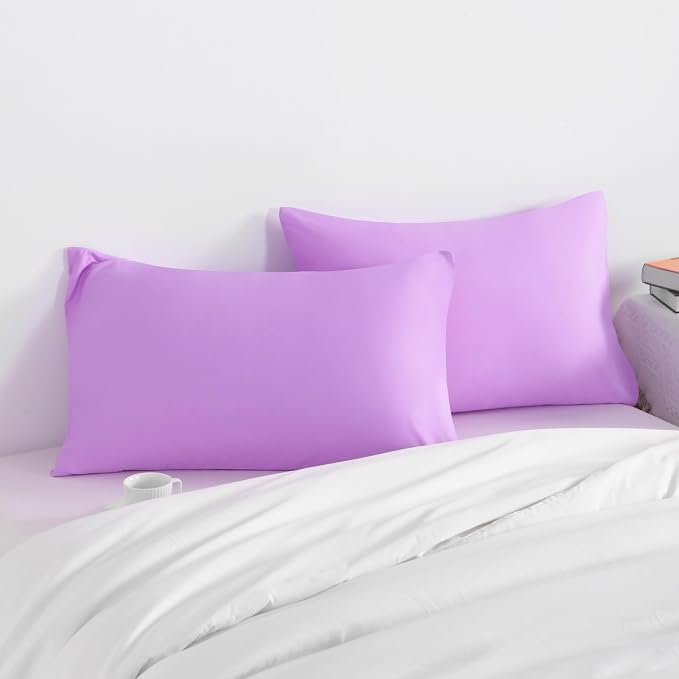 NTBAY Standard Pillow Cases Set of 2, 2 Pack Brushed Microfiber 20x26 Pillow - Image 2