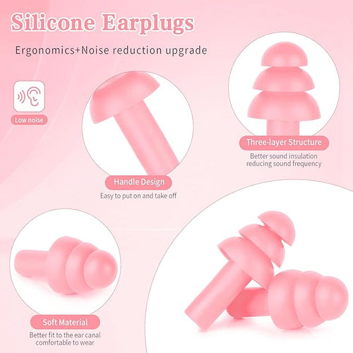 24 Pairs Pink Ear Plugs - Image 2