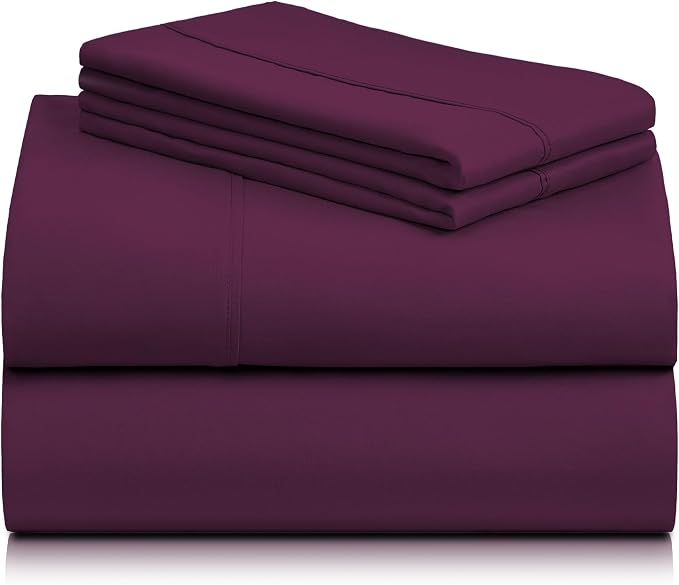 LuxClub 4 PC King Sheet Set, Breathable Luxury Bed Sheets, Deep Pockets 18" - Image 9