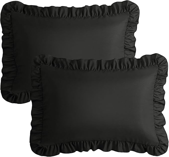 KKJIAF Ruffle Pillow Cases King Size Set of 2, Ruffled Pillow Covers - Image 7