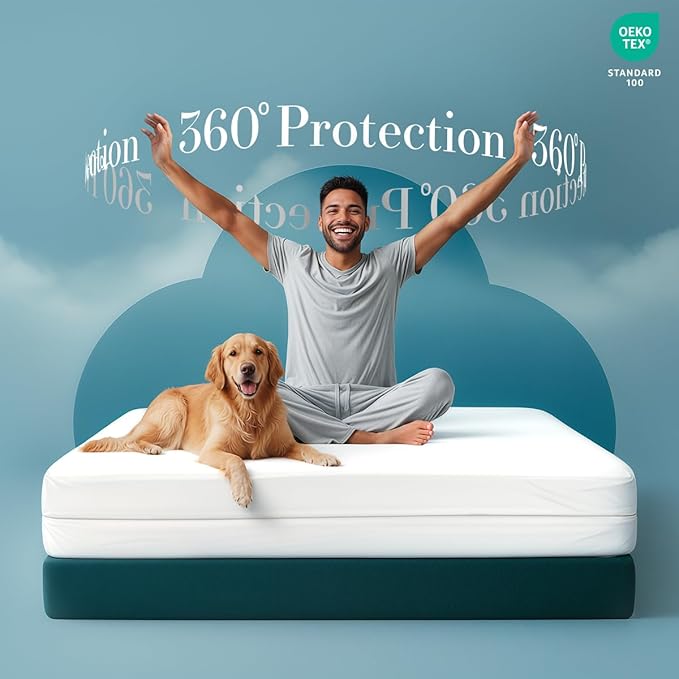 Utopia Bedding Mattress Protector Zippered King Size, 100% Waterproof Bed Bug - Image 5