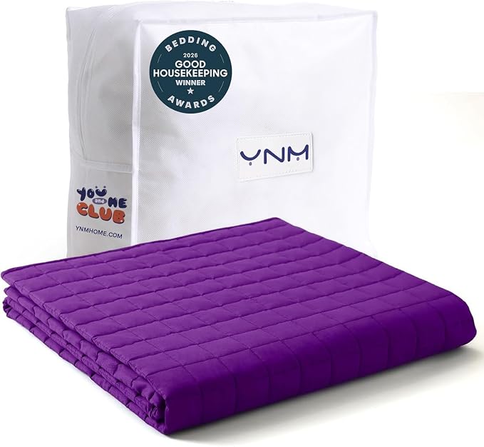 YnM Exclusive 50 lbs Weighted Blanket, Extra Heavy Cotton Bed Blanket by YNM
