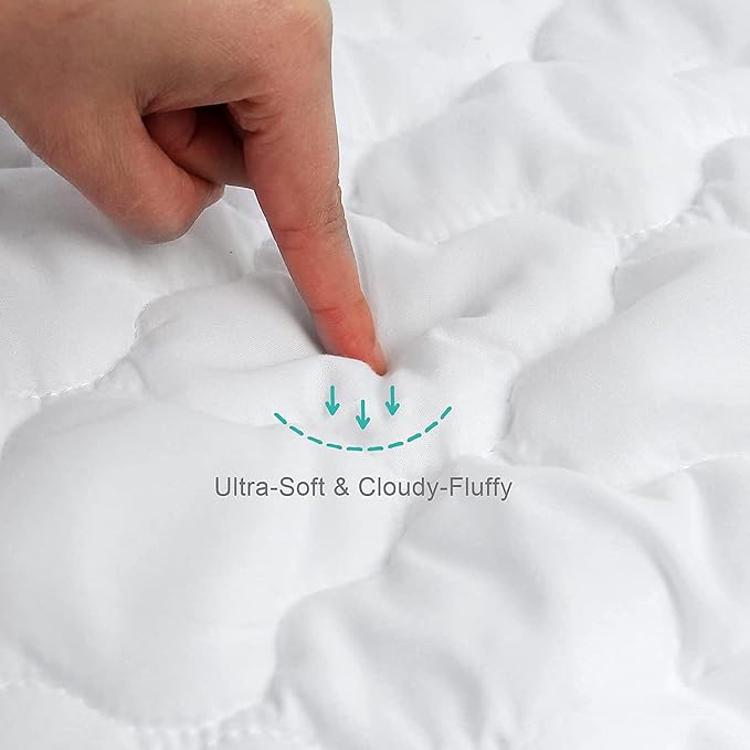 Mini Crib Mattress Protector 38" x 24" Sheets Fitted Waterproof Mini Crib - Image 3