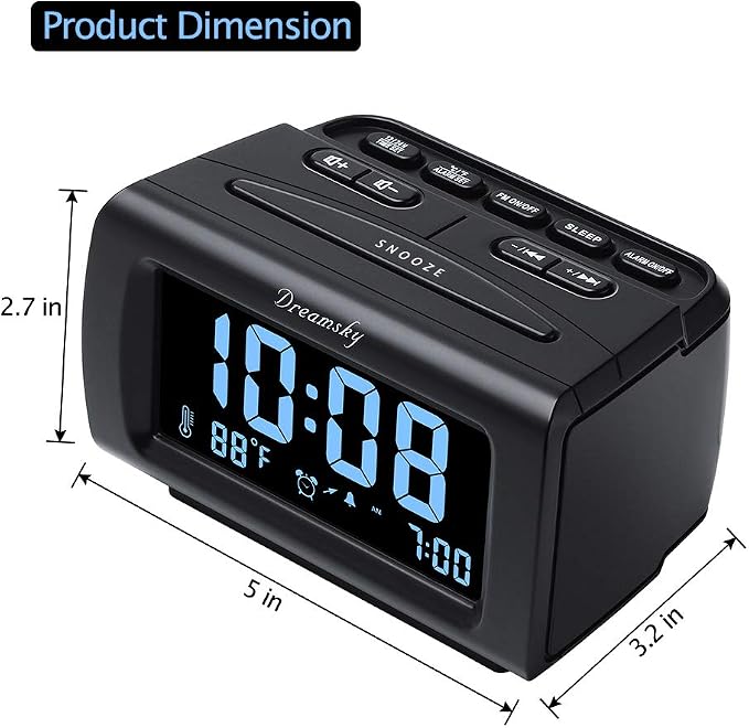 DreamSky Alarm Clock Radios for Bedrooms - Image 6