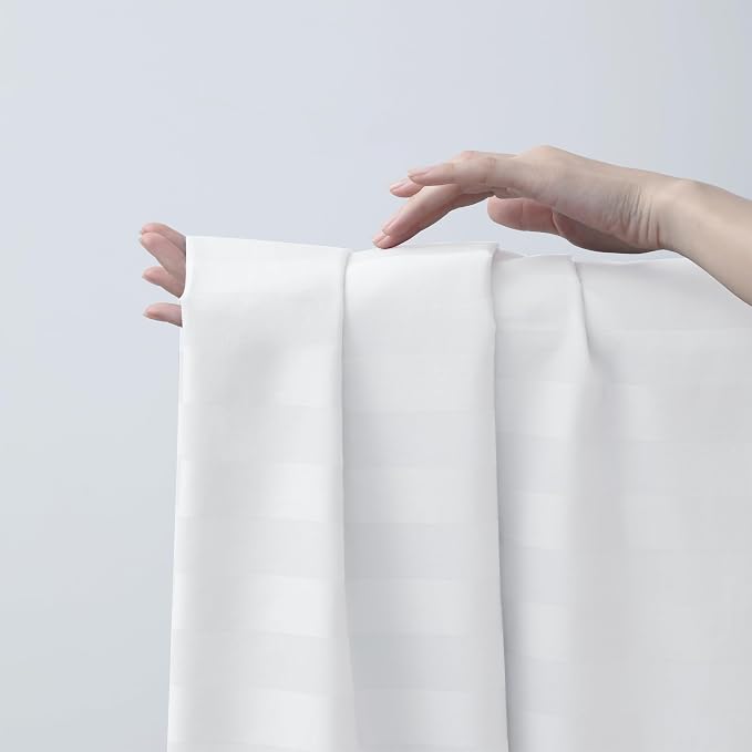 Cotton King Flat Sheet Only, 600 Thread Count 100% Egyptian Cotton Top Sheet - Image 4