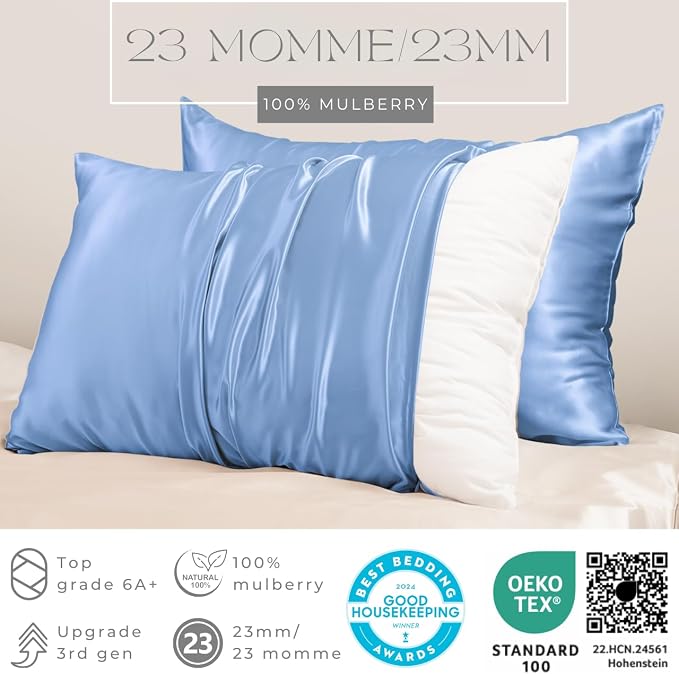 PROMEED Natural 23 Momme Silk Toddler Pillowcase - Image 2