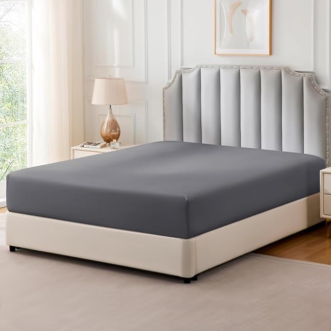 FreshCulture Pure Cotton Fitted Sheets Twin Size, 300 Thread Count Percale - Image 8