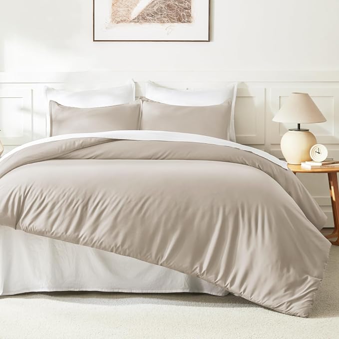 Litanika Twin XL Comforter Set Dark Oatmeal, 2 Pieces Extra Long Dorm Bedding - Image 6