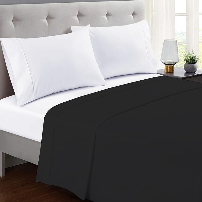 GOLD TEXTILES Queen Flat Sheet 6 Pack – Brushed Microfiber Top Sheets - Image 2