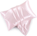 Satin Pillowcases with Zipper （20x30）, Queen Size Pillowcases Set of 2 by HommxJF