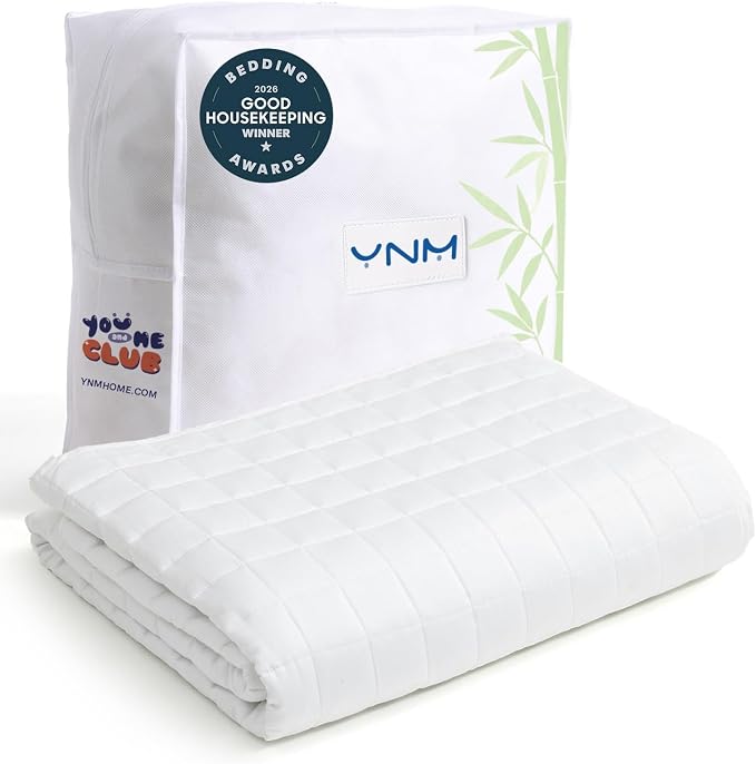 YnM Cooling Weighted Blanket for Adults, 10lbs Heavy Bed Throw for One Person by YNM