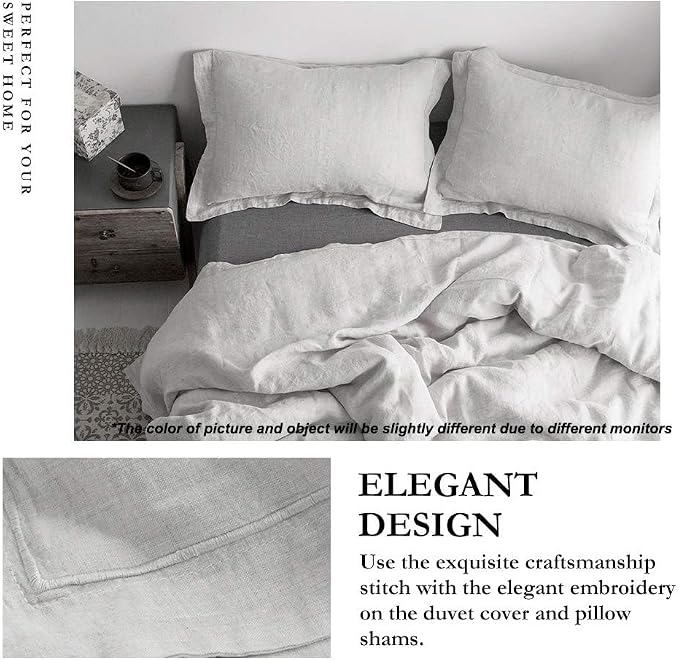 Simple&Opulence 100% Linen Duvet Cover Set - Image 4