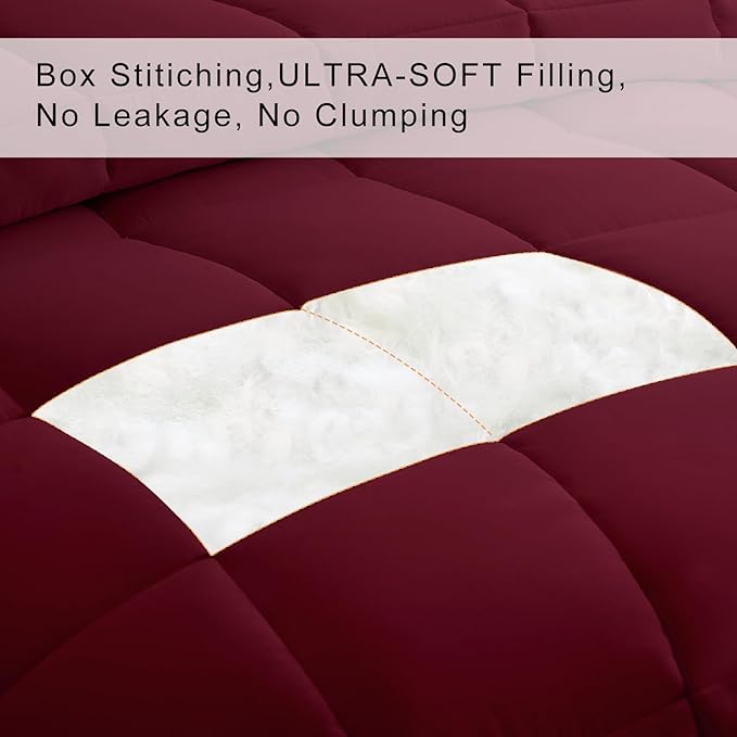 COHOME Premium Full Size Comforter, All-Season Quilted Down Alternative Duvet - Image 3