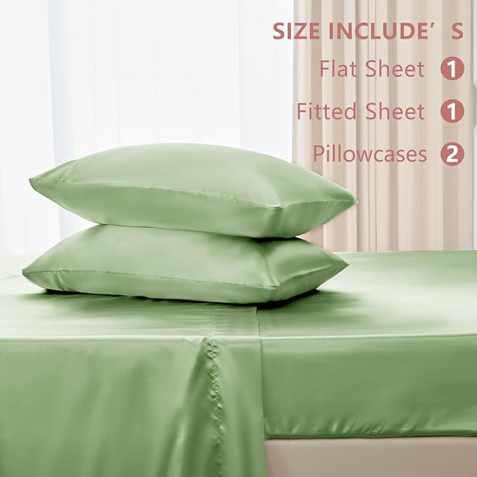 CozyLux Satin Sheets Full Size Sheets - Image 6