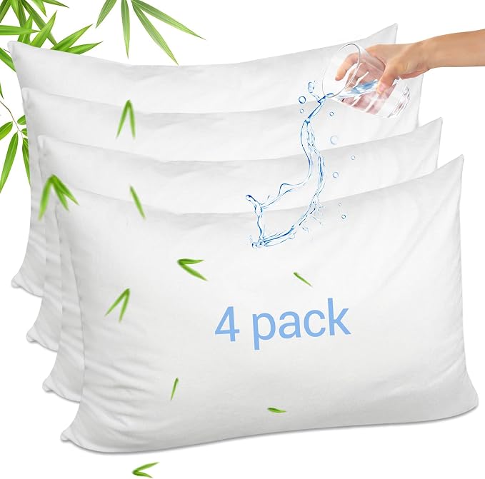 Gogreen Bamboo Rayon Waterproof Pillow Protector, Breathable Case Cover by GOGREEN