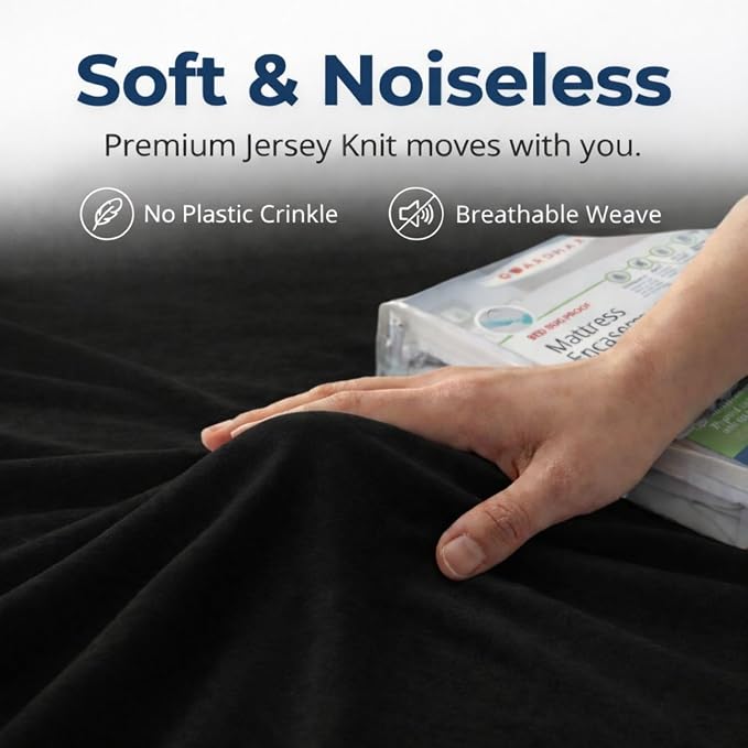Guardmax Jersey Knitted Mini Crib Size Zippered Mattress Encasement - Image 7