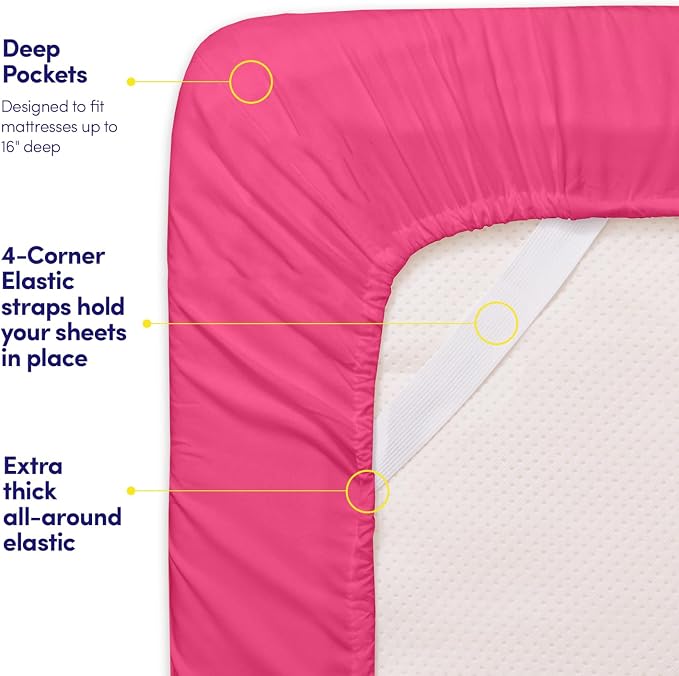 RV Short Queen Sheet Set with Built-In Sheet Straps - Image 5