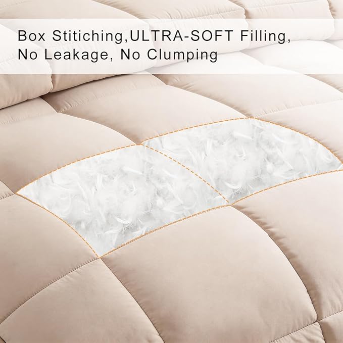 COHOME Premium Twin XL Size Comforter, All-Season Quilted Down Alternative - Image 3
