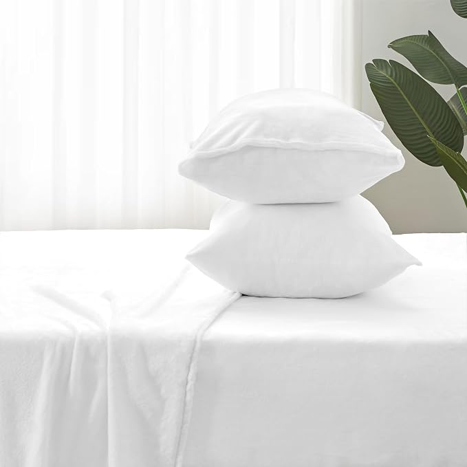 BEDELITE Flannel Sheets Twin Size Bright White - Image 7