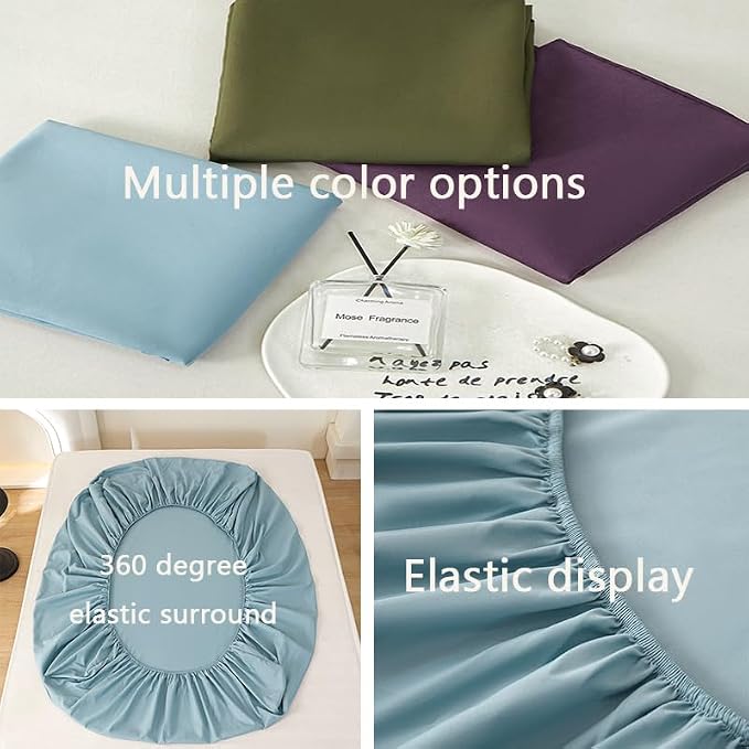 Bedding Queen Size Fitted Sheet Only- Bottom Matress Fitted Sheet-Fits 15inches - Image 4