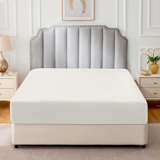 FreshCulture Pure Cotton Fitted Sheets King Size, 300 Thread Count Percale - Image 2