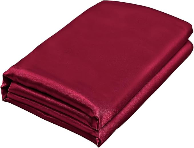 Homiest Burgundy Satin King Flat Sheet by Homiest