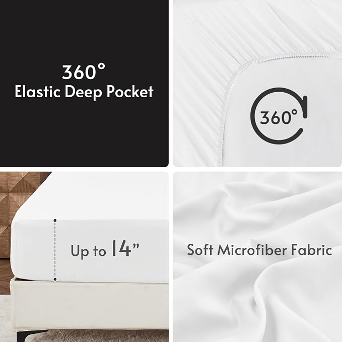 MUXHOMO 7 Pieces Full Comforter Set, Reversible Bed in a Bag Full Size - Image 8