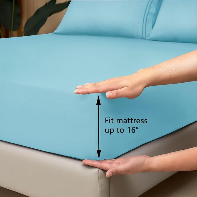 Mejoroom King Size Bed Sheet Set - Image 3