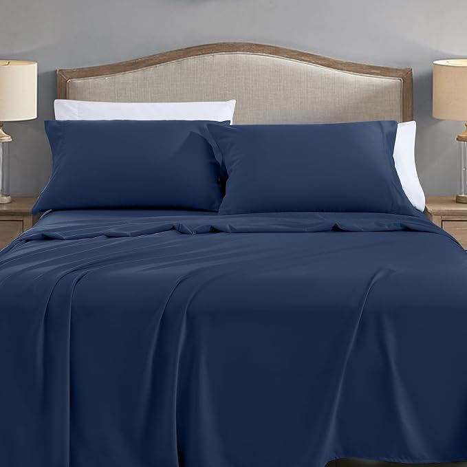 FreshCulture Twin Flat Sheets Only, Soft Microfiber Bedding Sheets - Image 2
