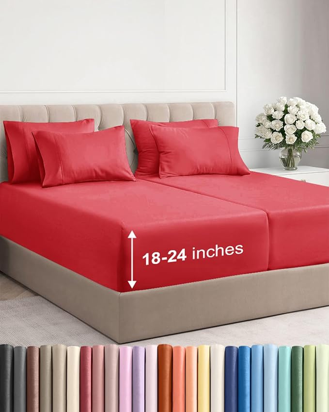 Extra Deep Split King Sheet Set by CGKUnlimited