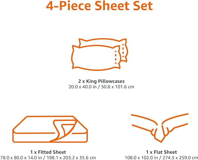 Amazon Basics Lightweight Breathable Ultra-Soft Brushed Microfiber 4-Piece Bed - Image 6