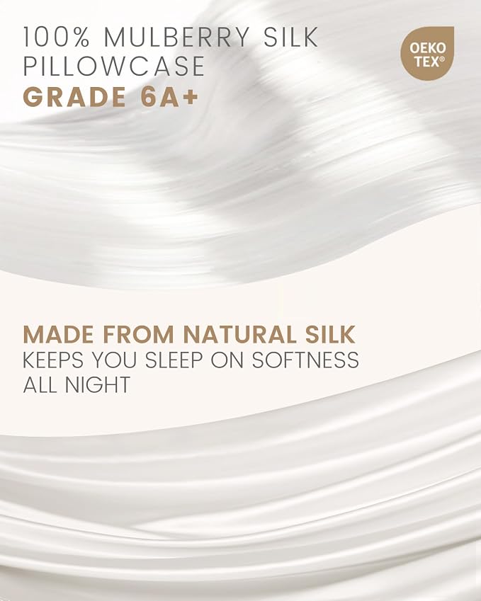 THXSILK 100% Silk Pillowcase for Hair and Skin, Both Sides Grade 6A+ Mulberry - Image 2
