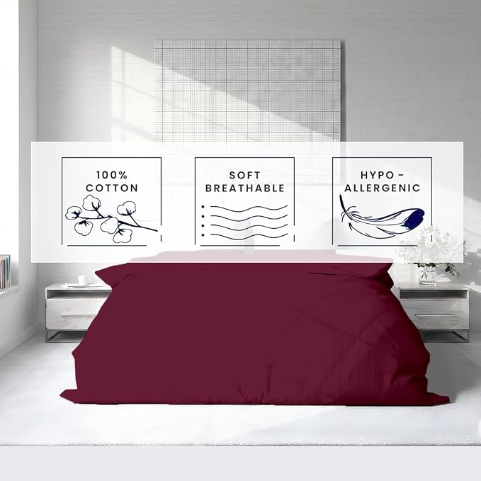 Kotton Culture 3 Pc California King Duvet Cover Set-100% Egyptian Cotton 600 - Image 5