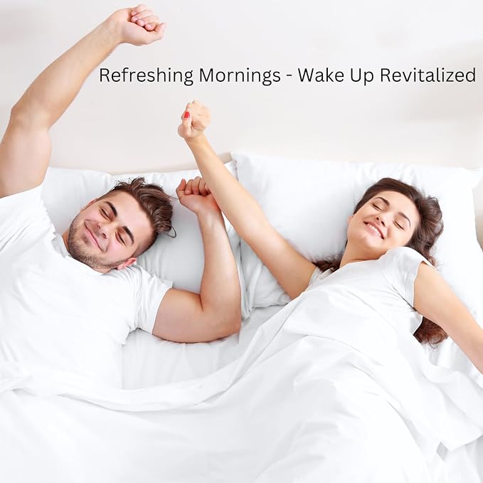 Lane Linen 100% Organic Cotton White King-Sheets Set, 4-Piece Long Staple - Image 6