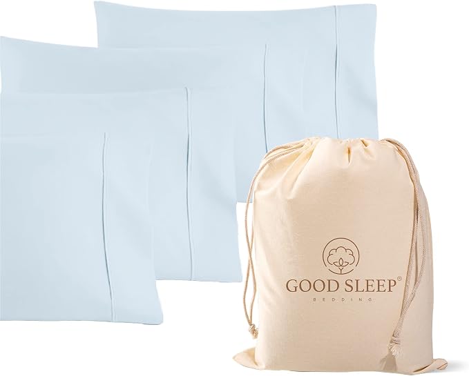 Set of 4 Pillow Cases Queen Standard, 800 TC 100% Egyptian Cotton, Silky Soft by GoodSleepBedding