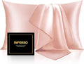 INFIIXSO Silk Pillow Cases 2 Pack Standard Size, Ultra Smooth & Soft Mulberry by INFIIXSO