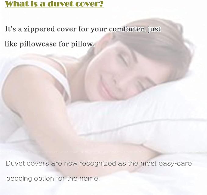 FADFAY Cotton Duvet Cover Set Full Size Blue Floral Bedding Set Super Soft - Image 3