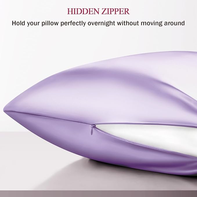 100% Silk Pillow Cases 2 Pack Standard Size Mulberry Silk Pillowcase Set of 2 - Image 6