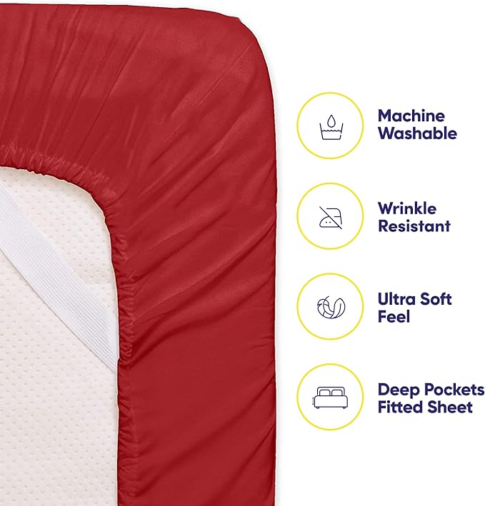 Sweet Home Collection 6 Piece 1500 Supreme Collection Brushed Microfiber Deep - Image 3