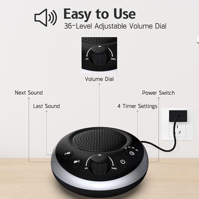 Sound Machine Loud White Noise Machine Nonstop Brown Noise Sleep Machine 30 - Image 3