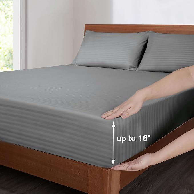 Mejoroom Striped Twin Sheet Set - Image 3