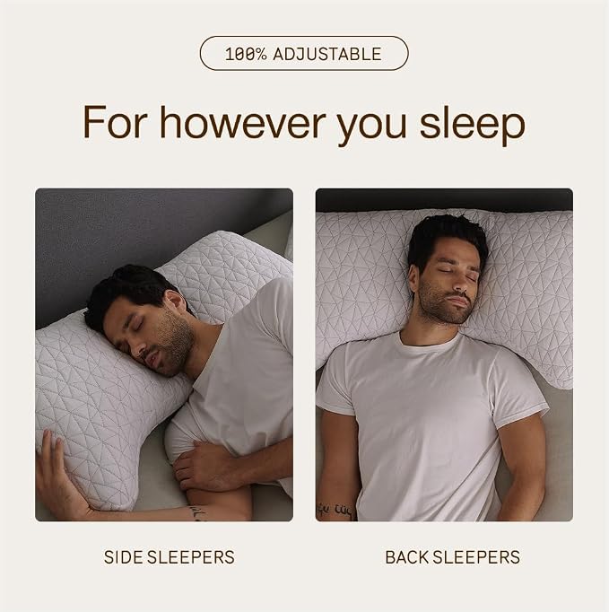 Coop Home Goods Original Crescent Adjustable Pillow, Queen Bed Pillows - Image 4