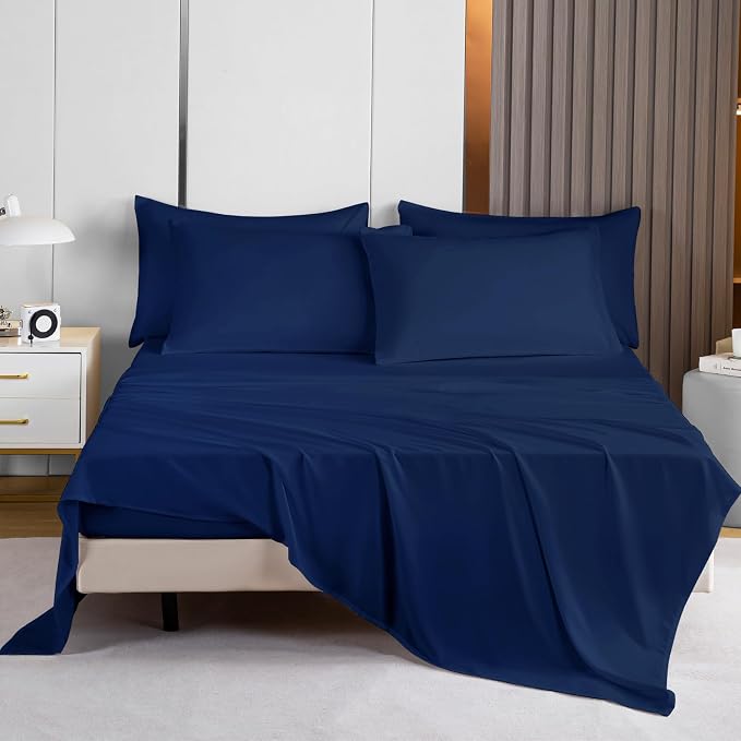 Lavisun Flat Sheets 2 Pack, Hotel Quality Flat Bed Sheets, Brushed Microfiber - Image 2