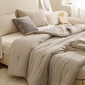 ROSGONIA Queen Comforter Set Oatmeal by ROSGONIA